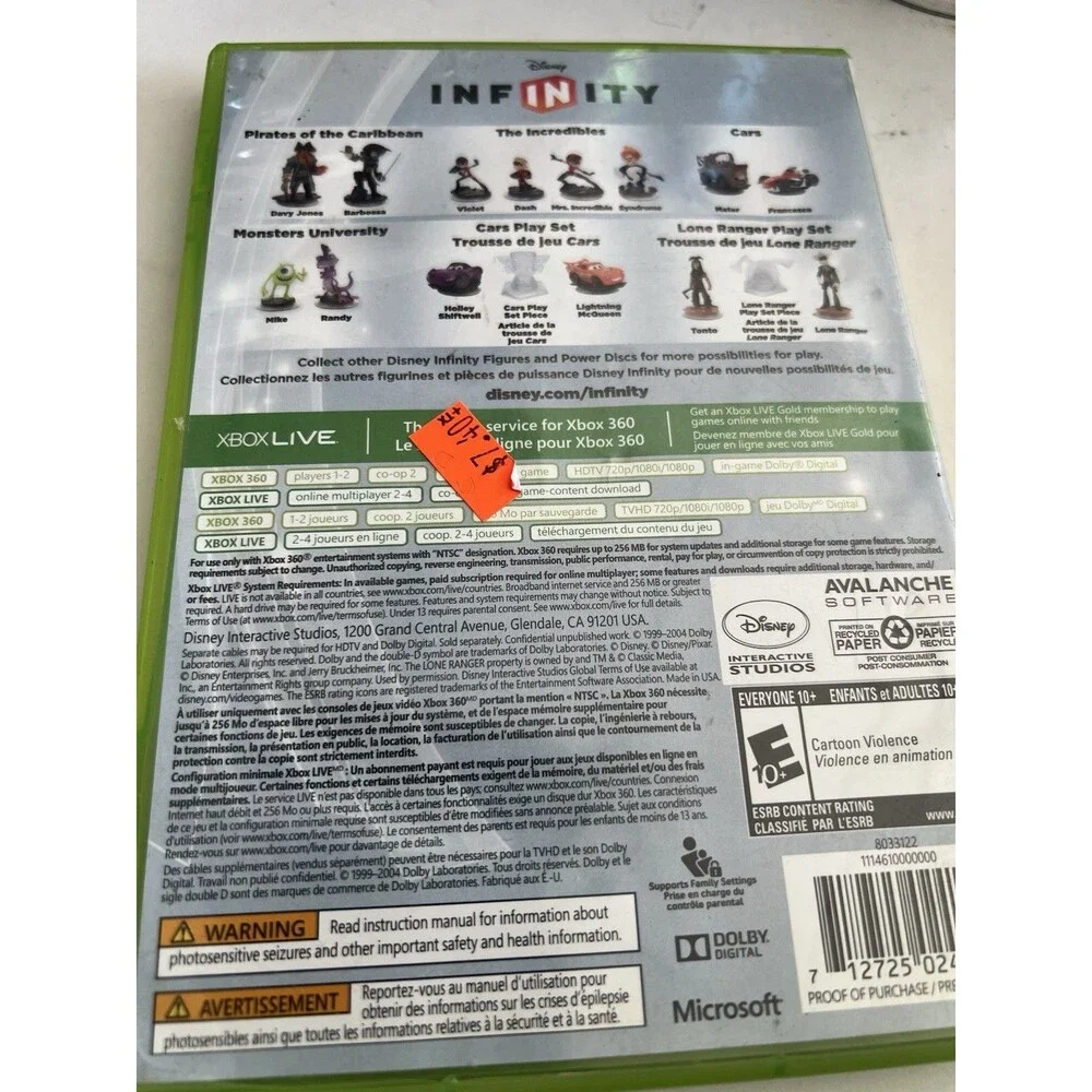 (, Works 100%) Disney Infinity - Microsoft Xbox 360 Tested Authentic